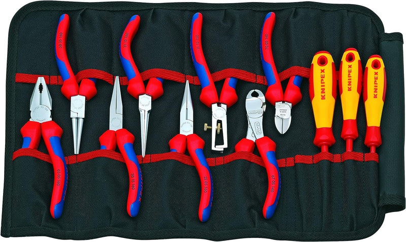 Knipex 00 19 41 11pce Telecom Plier and Screwdriver Set Tool Kit In Tool Roll