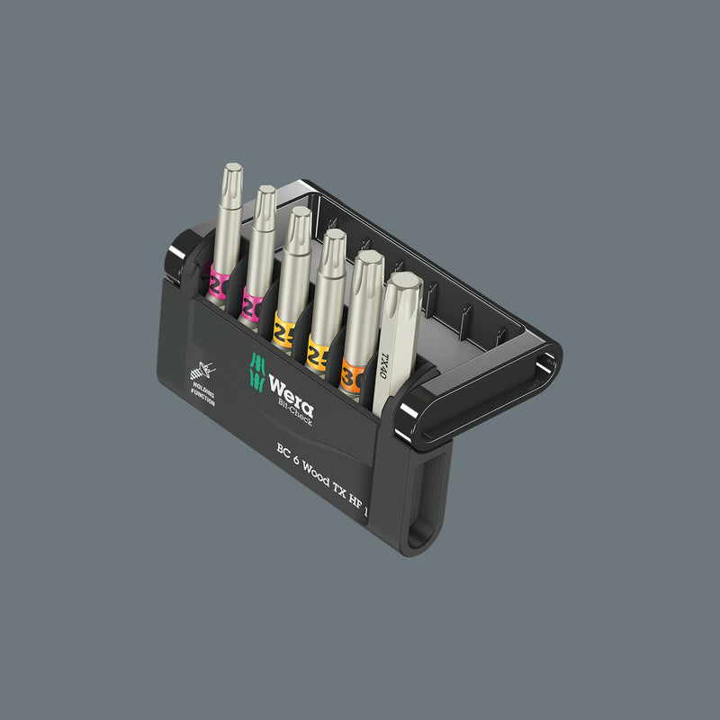 Wera 073639 6pc Bit-Check 6 Wood TX HF 1 SB