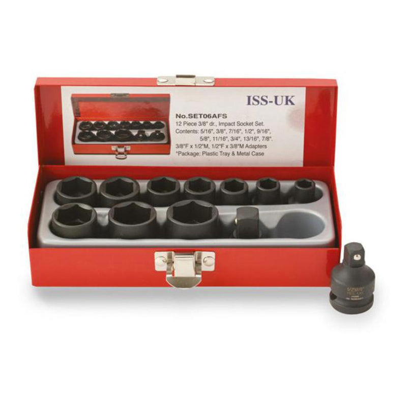 Impact Socket Supplies (ISS UK) SET06MMS 3/8"Dr 14pce 8-19mm Impact Socket Set