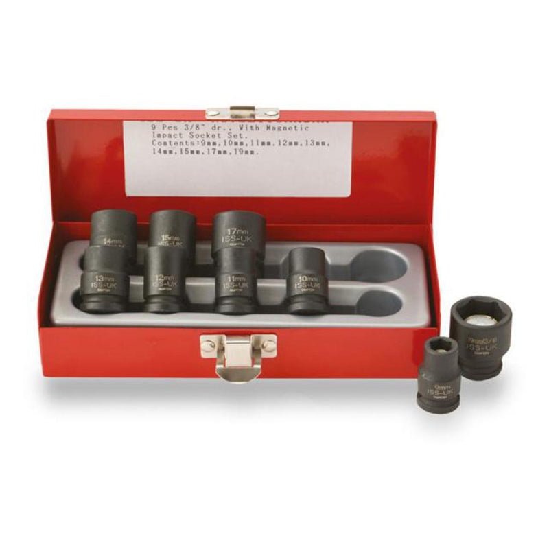 Impact Socket Supplies (ISS UK) SET08MAGMM 1/2"Dr 14pce 10-24mm Magnetic Impact Socket Set