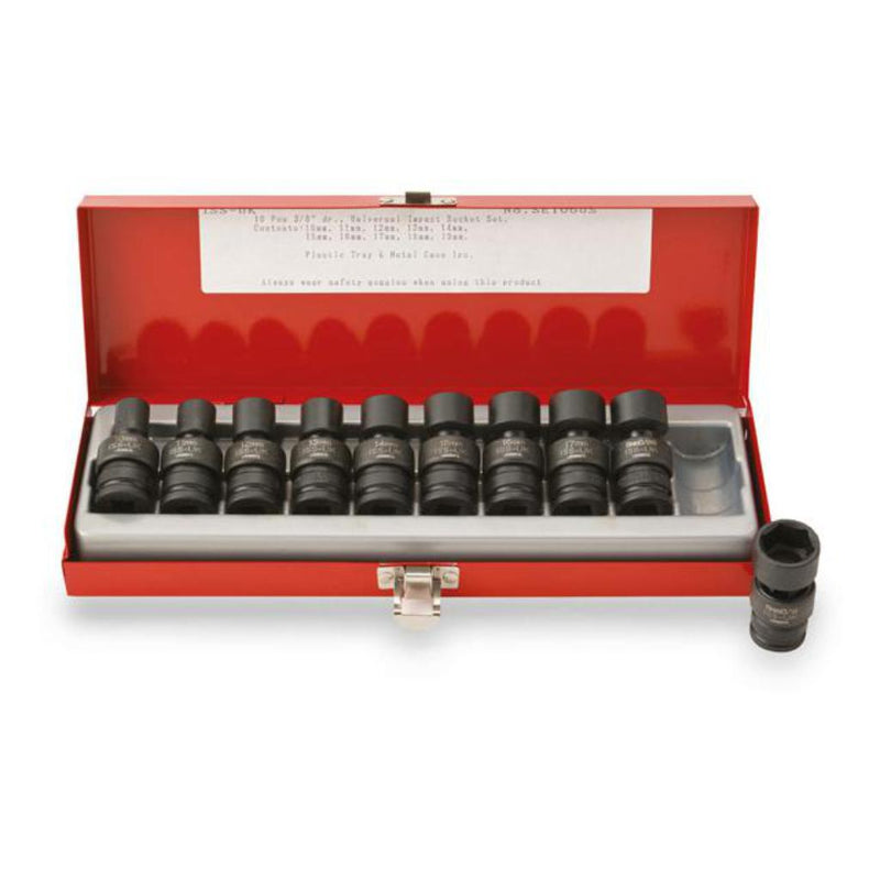 Impact Socket Supplies (ISS UK) SET06US 3/8"Dr 10pce 10-19mm Universal Impact Socket Set