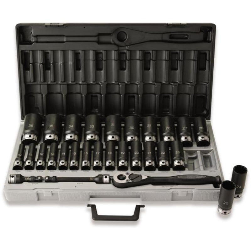 Impact Socket Supplies (ISS UK) SET08DBHMML29 1/2"Dr 29pce Bi-Hexagon DEEP Multi Purpose Socket Set