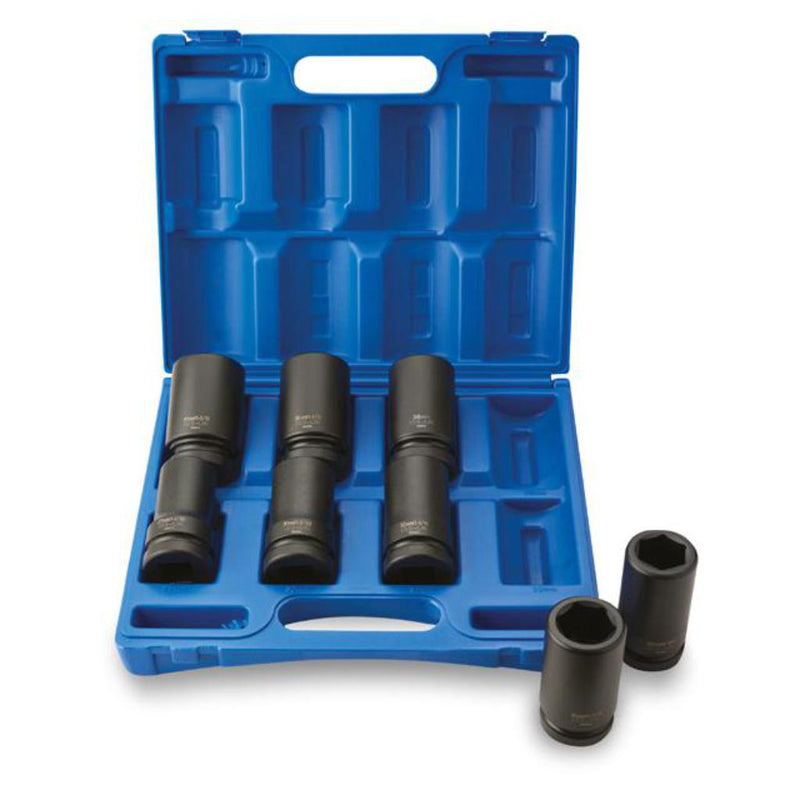 Impact Socket Supplies (ISS UK) SET16MML8 1″Dr 8pce DEEP Vehicle Wheel Nut Socket Set