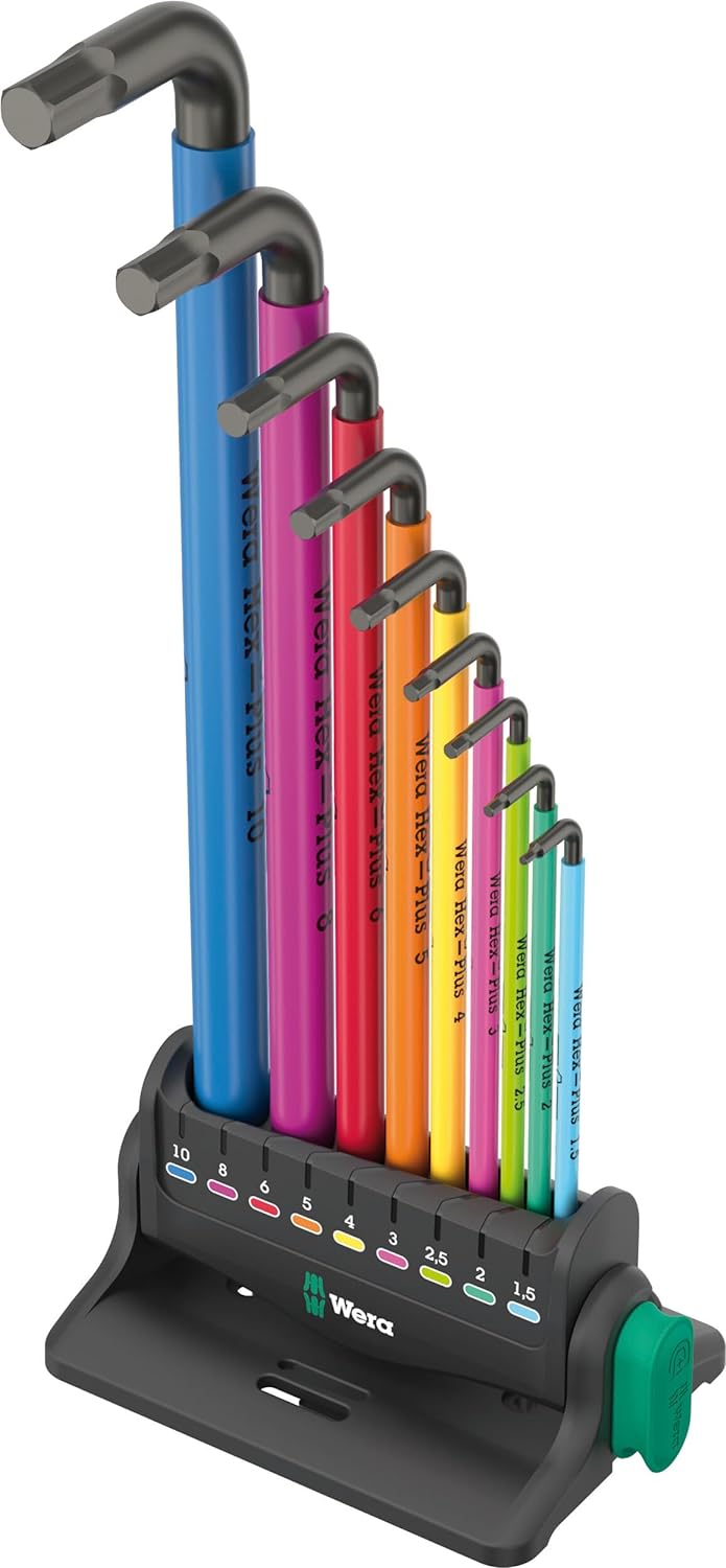 Wera 133165 9pc 950/9 Hex-Plus Multicolour 3 L-key Set