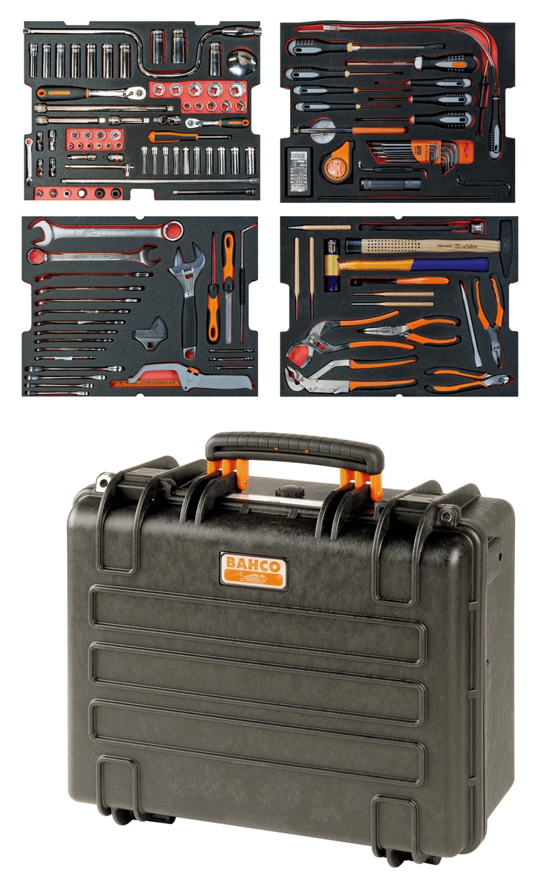 Bahco 4750RCHD01FF1 159pce Aviation Imperial Tool Kit With Heavy Duty Rigid Case