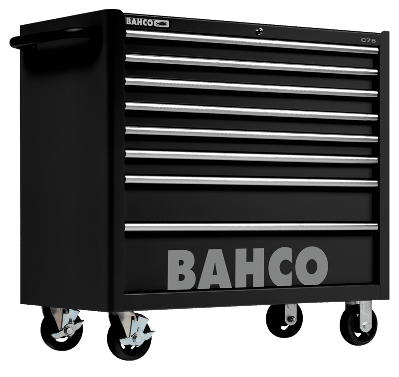 Bahco 1475KXL8BLACK C75 8 Drawer 40" Black Classic Mobile Roller Cabinet