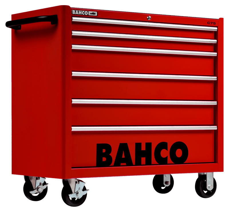 Bahco 1475KXL6RED C75 6 Drawer 40" Red Classic Mobile Roller Cabinet