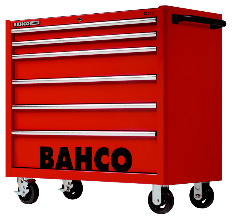 Bahco 1475KXL6RED C75 6 Drawer 40" Red Classic Mobile Roller Cabinet