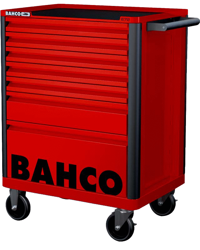 Bahco 1472K7RED E72 7 Drawer Red Mobile Roller Cabinet