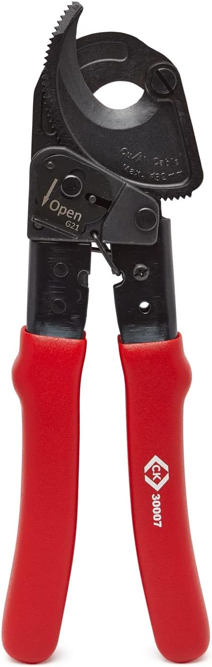 CK Tools 430007 190mm Heavy Duty Ratchet Cable Cutter - 32mm Max Diameter