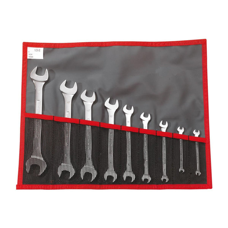 Facom 44.JE9T 9pce Metric 3.2-19mm Open End Spanner Wrench Set