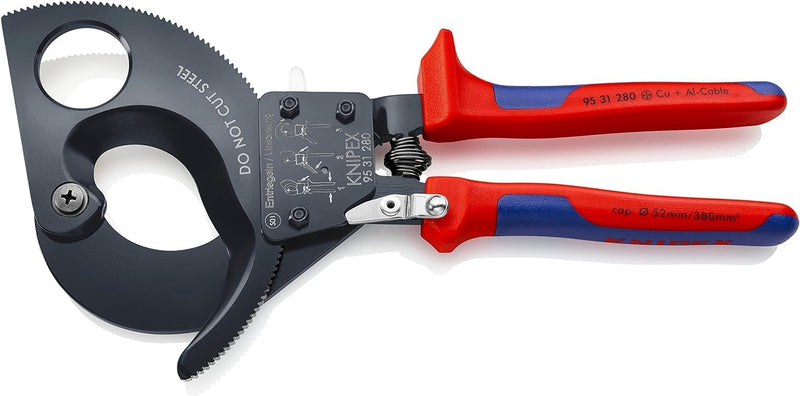 Knipex 95 31 280 280mm Ratchet Cable Shears Cutters Multi-Component Grip