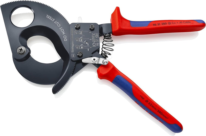 Knipex 95 31 280 280mm Ratchet Cable Shears Cutters Multi-Component Grip