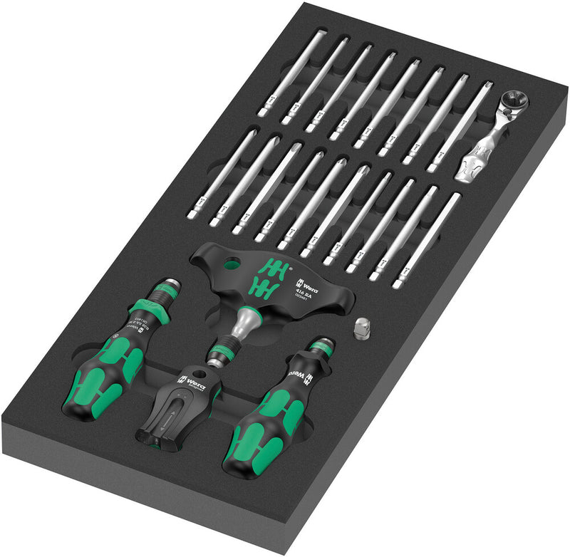 Wera 150152 24pc 9752 Foam insert Kraftform Kompakt With Ratchet Functionality Screwdriver Set 1