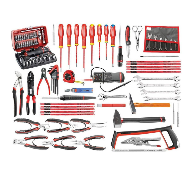 Facom 2050.E17 101pce Electricians Metric Tool Kit C/W BT.13A Cantilever Tool Box