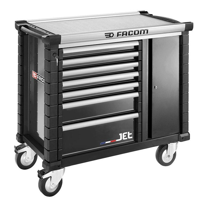 Facom JET.T7NM3A 6 Drawer Mobile Roller Cabinet with Side Cabinet – Grey