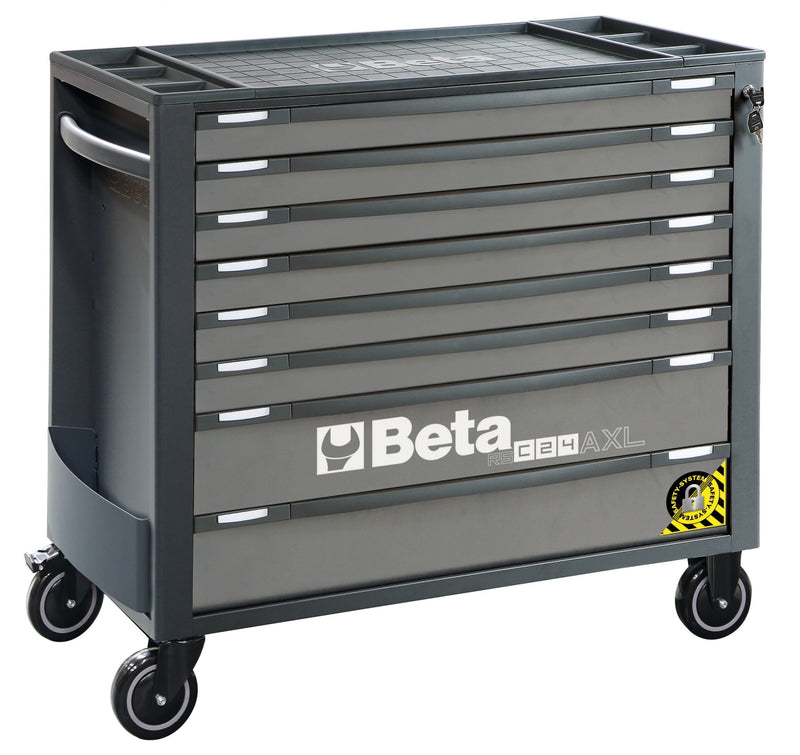 Beta RSC24AXL/8-A 8 Drawer Mobile Roller Cabinet With Anti-Tilt System, Long Model - Grey