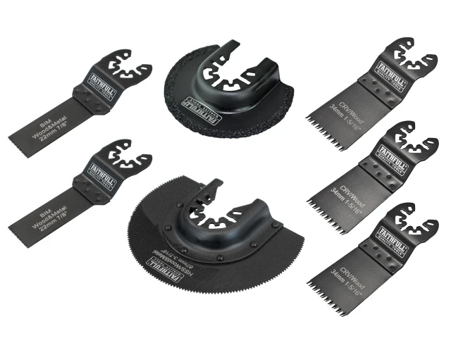 Faithfull FAIMFKIT7 7pce Multi-Function Tool Blade Set