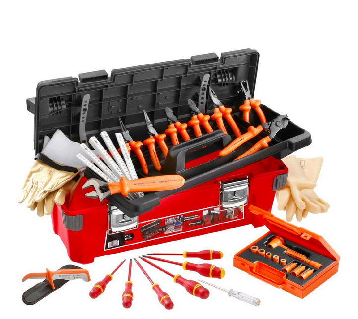 Facom 2185C.VSE 20pce 1000V Insulated Tool Set in Plastic Tool Box