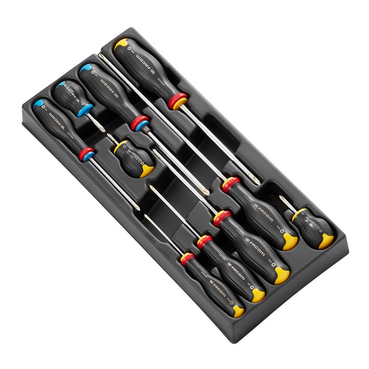 Facom MOD.AT5 10pce Protwist Phillips & Pozi Screwdriver Set