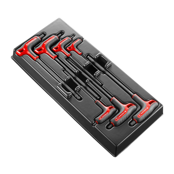 Facom MOD.84TZSA 7pce Metric T-Handle Ball Hex Key Set Comfort Grip