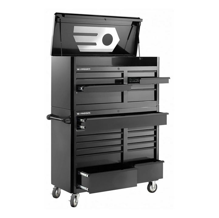 Facom FAS.21BK 21 Drawer Roller Cabinet & Tool Chest Set - Black