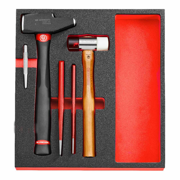 Facom MODM.MI10XL 5pce Hammer, Chisel & Punch Set