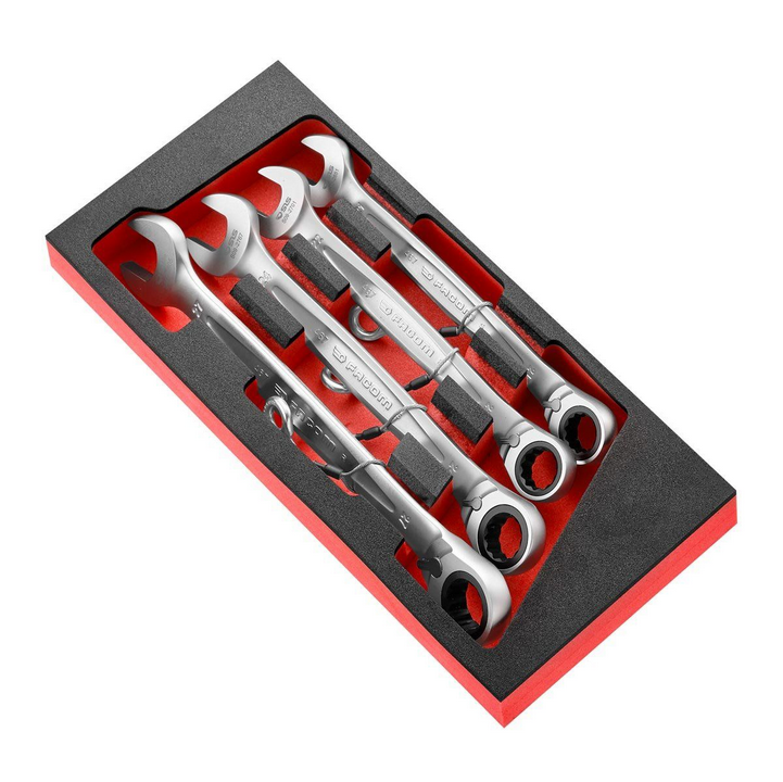 Facom MODM.467J4SLS 4pce 21-27mm SLS Tethered Metric Ratchet Spanner Set