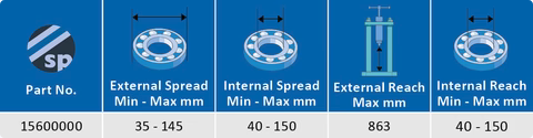 Sykes-Pickavant 15600000 Hydraulic Internal/External Puller & Separator Kit