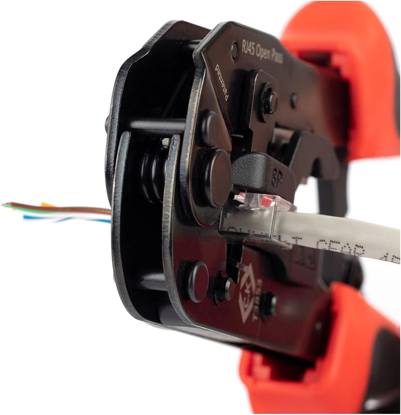 CK Tools T3853 Ratchet Crimping Pliers For Pass Through Modular Plugs 8P
