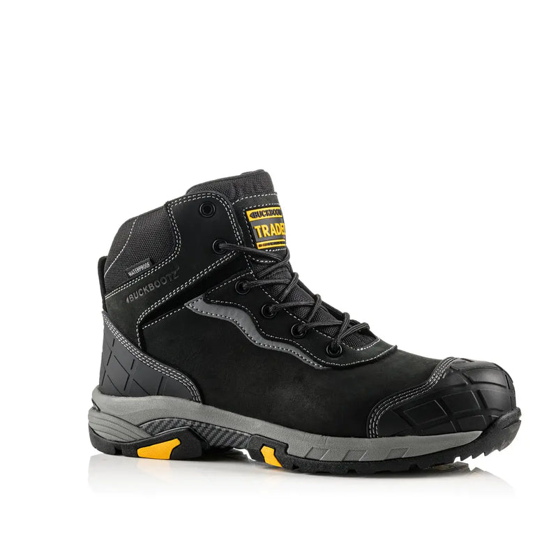 Buckbootz TRADEZ BLITZ Black Lightweight Waterproof Safety Boot