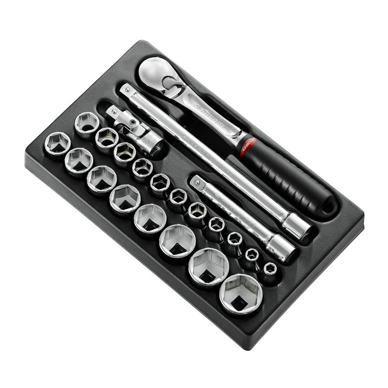 Facom MOD.SL161-36 1/2"Dr 23pce Metric 8-32mm Hexagon (6-Point) Socket Set