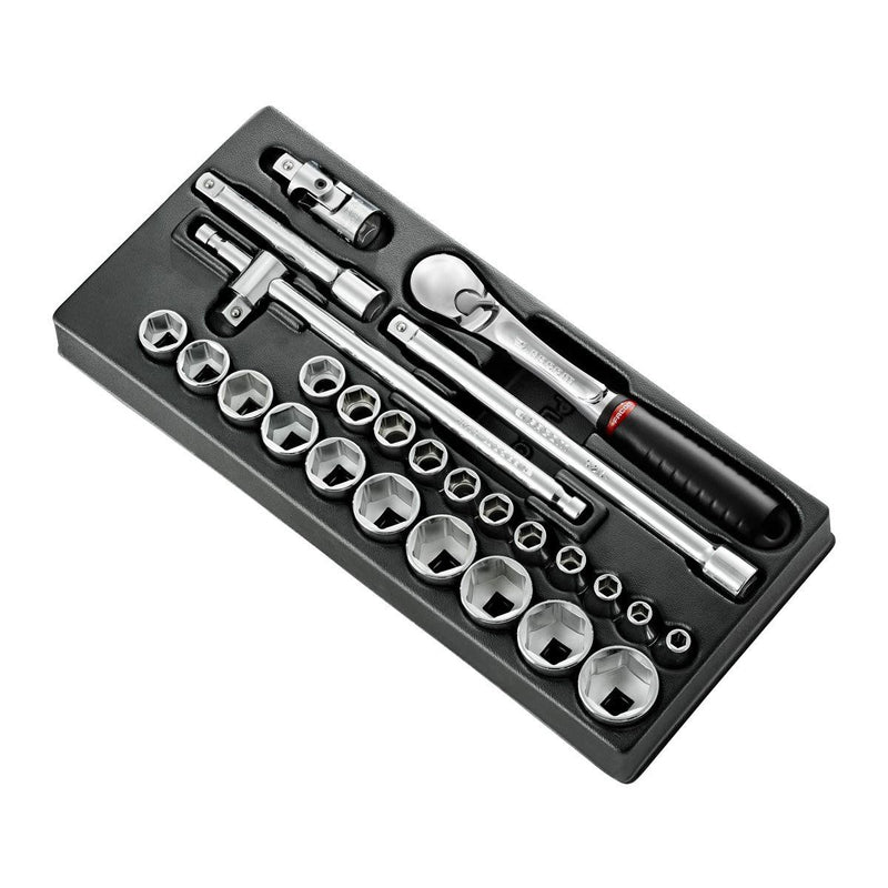 Facom MOD.SL161-46 1/2"Dr 26pce Metric 8-32mm Hexagon (6-Point) Socket Set