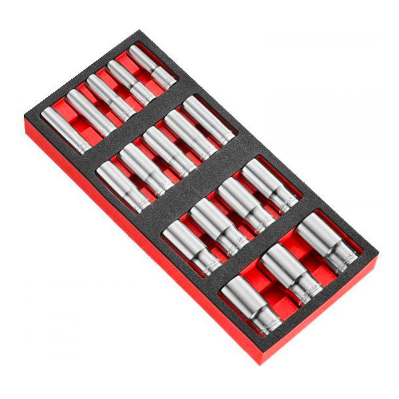 Facom MODM.HLA2PB 1/2"Dr 17pce Metric 12-32mm Hexagon (6-Point) Socket Set