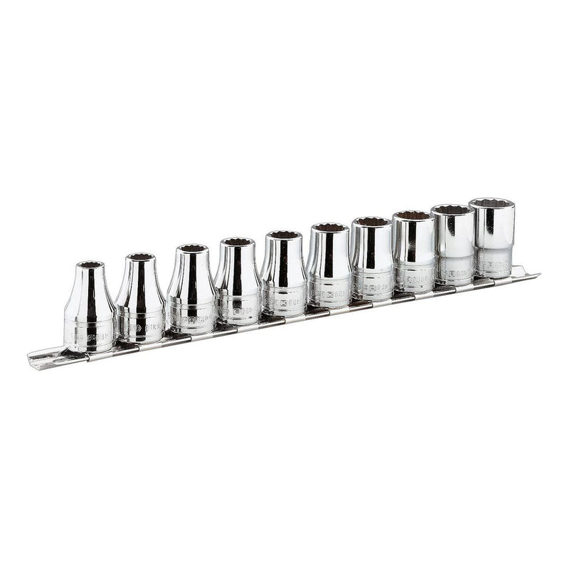 Facom S.41E 1/2"Dr 8pce Metric 17-24mm Bi-Hexagon (12-Point) Sockets on a Rail