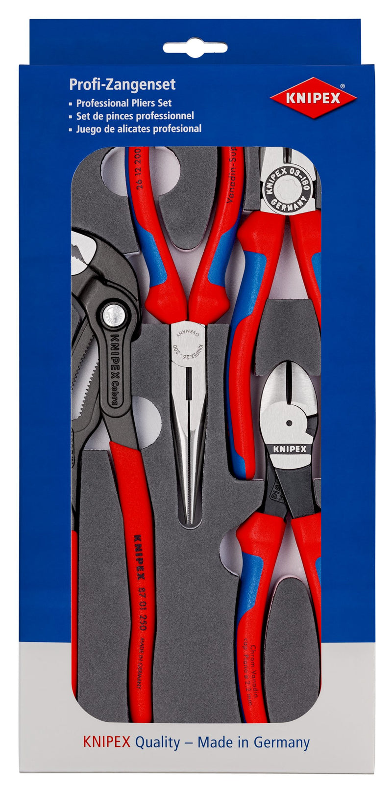 Knipex 00 20 01 V15 6pce Basic Plier Set In Foam Tray