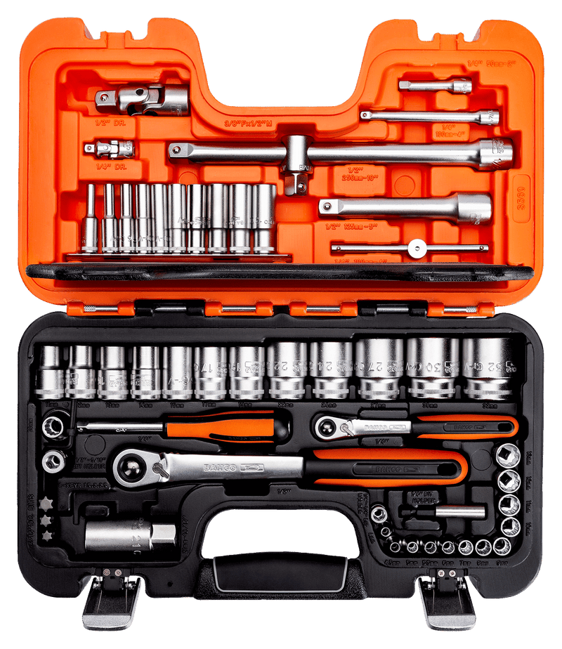 Bahco S560 56pce 1/4" & 1/2"Dr Socket Set