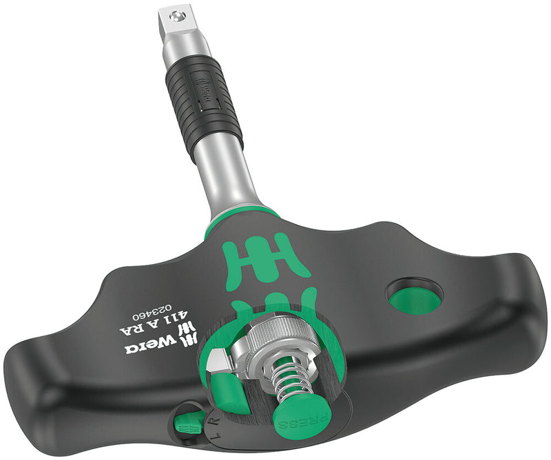 Wera 023460 411 A RA Ratcheting T-Handle, 1/4" SQ