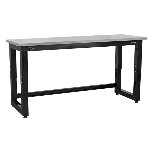 Sealey APMS23 1830mm Heavy-Duty Steel Adjustable Workbench with Stainless Steel Worktop