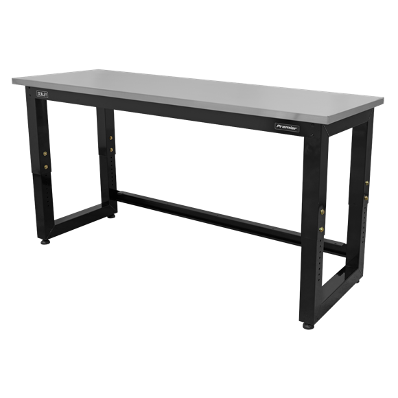 Sealey APMS23 1830mm Heavy-Duty Steel Adjustable Workbench with Stainless Steel Worktop