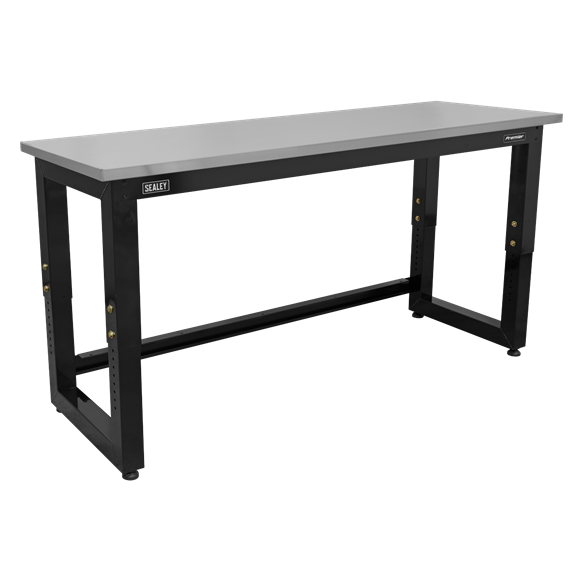 Sealey APMS23 1830mm Heavy-Duty Steel Adjustable Workbench with Stainless Steel Worktop