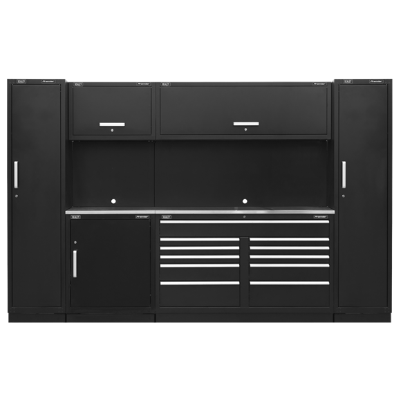 Sealey APMSCOMBO7SS Premier 3.3m Storage System - Stainless Worktop