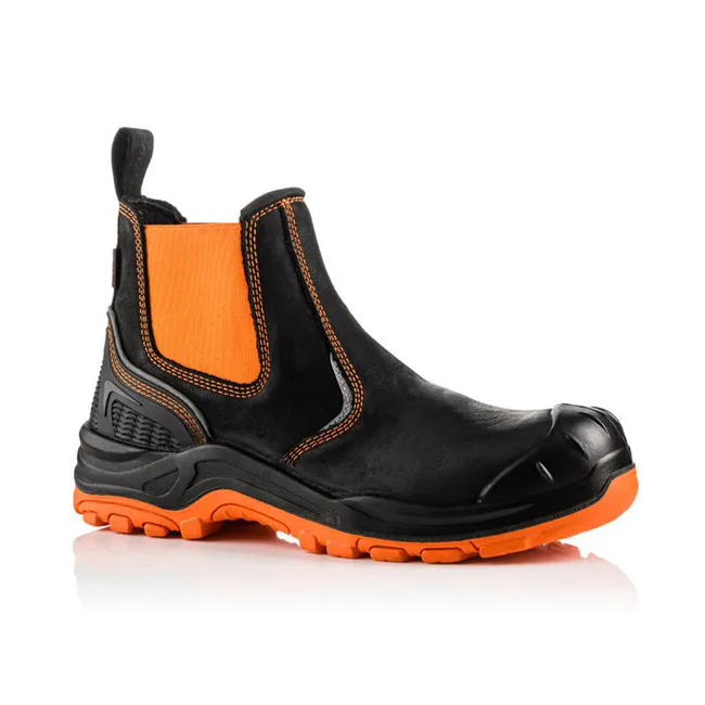 Buckbootz BVIZ3 Orange/Black 360 High Visibility Metal Free Waterproof Safety Dealer Boot