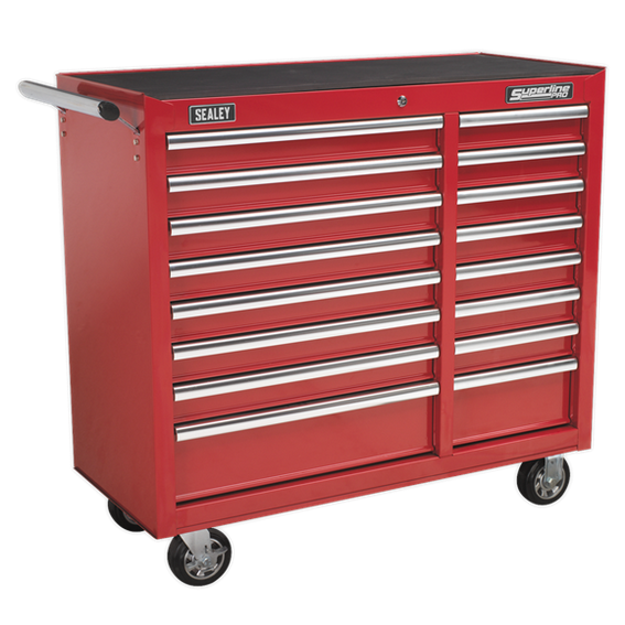 Sealey AP41169 16 Drawer Rollcab with Ball-Bearing Slides - Red