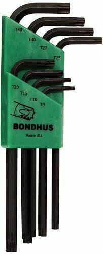 Bondhus TLX8 8pce T9-T40 Long Series Torx Key Set