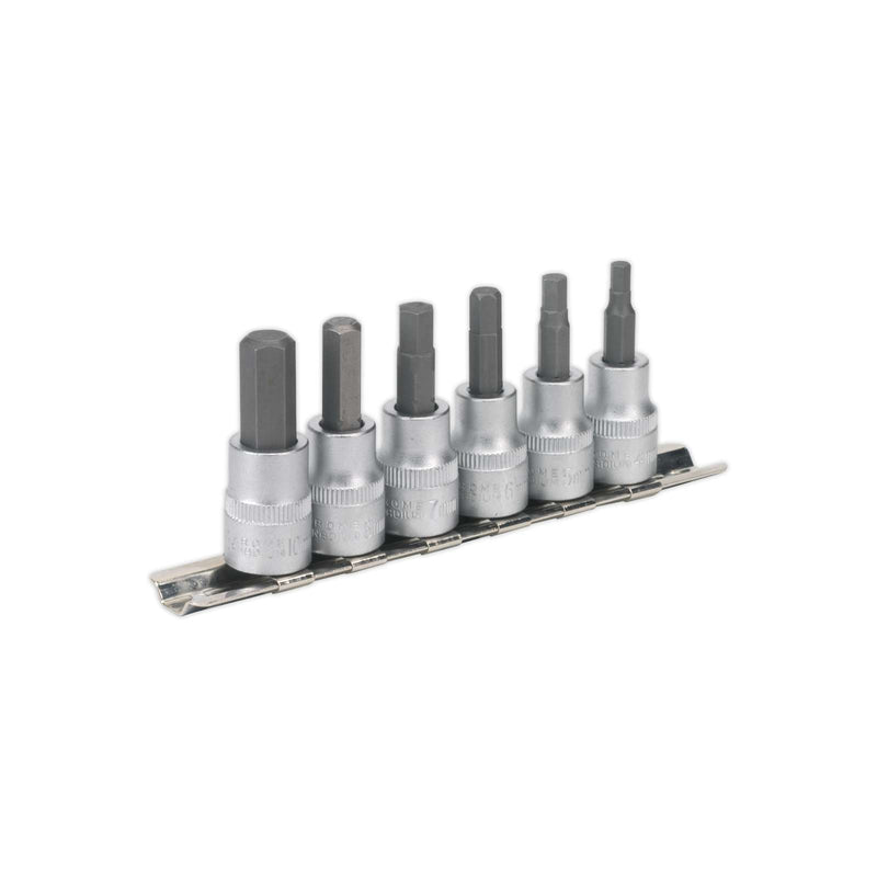 Sealey AK656 3/8"Dr 6pce 4-10mm Hex Bit Sockets