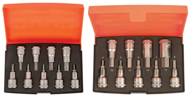 Bahco S9TORX & S9HEX 1/2"Dr Torx Bit & Hex Bit Socket Set